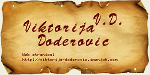 Viktorija Doderović vizit kartica